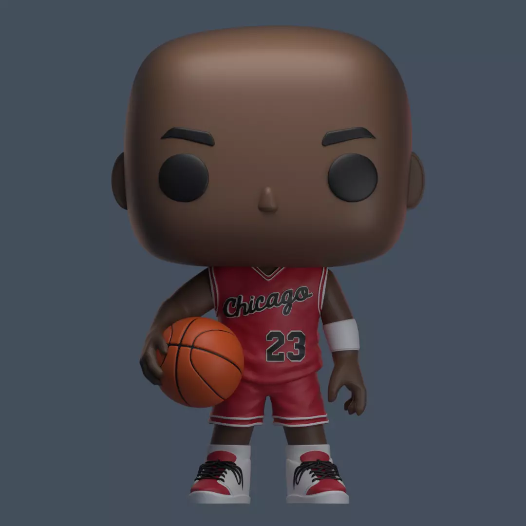 Michael Jordan Funko Pop Style 3D print model_0