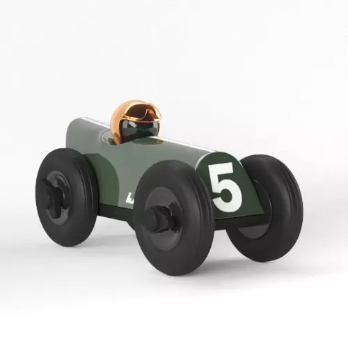 Bull Burn Dark Green Copper Helmet Bentley Race Car 3D model