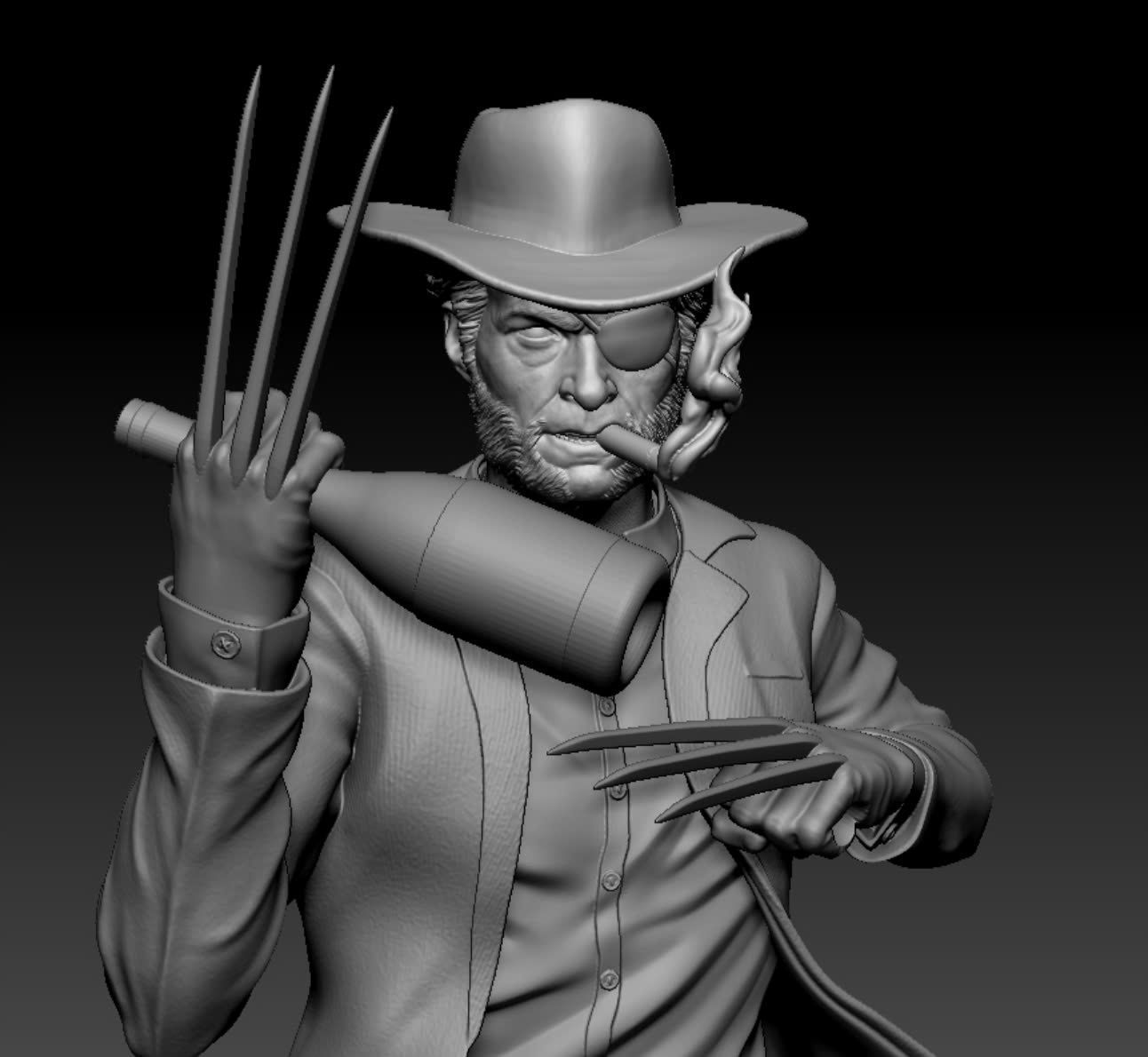 HUGH JACKMAN - WOLVERINE 3D print model_5