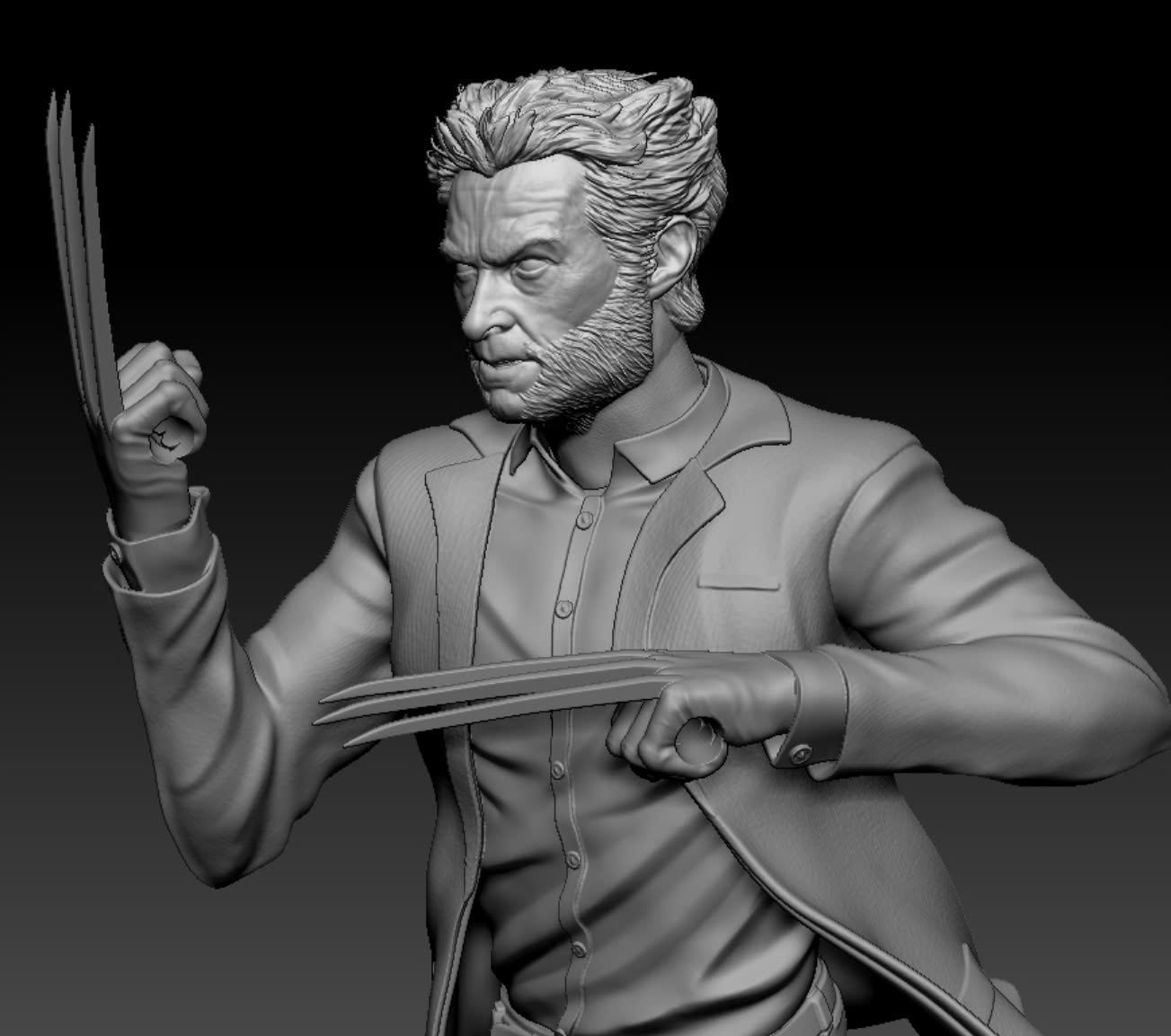 HUGH JACKMAN - WOLVERINE 3D print model_3