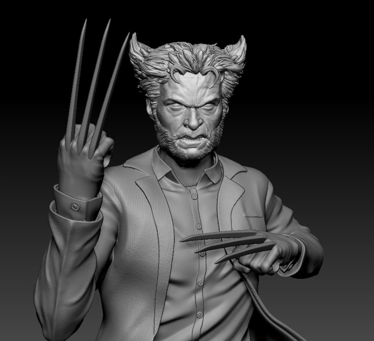 HUGH JACKMAN - WOLVERINE 3D print model_4