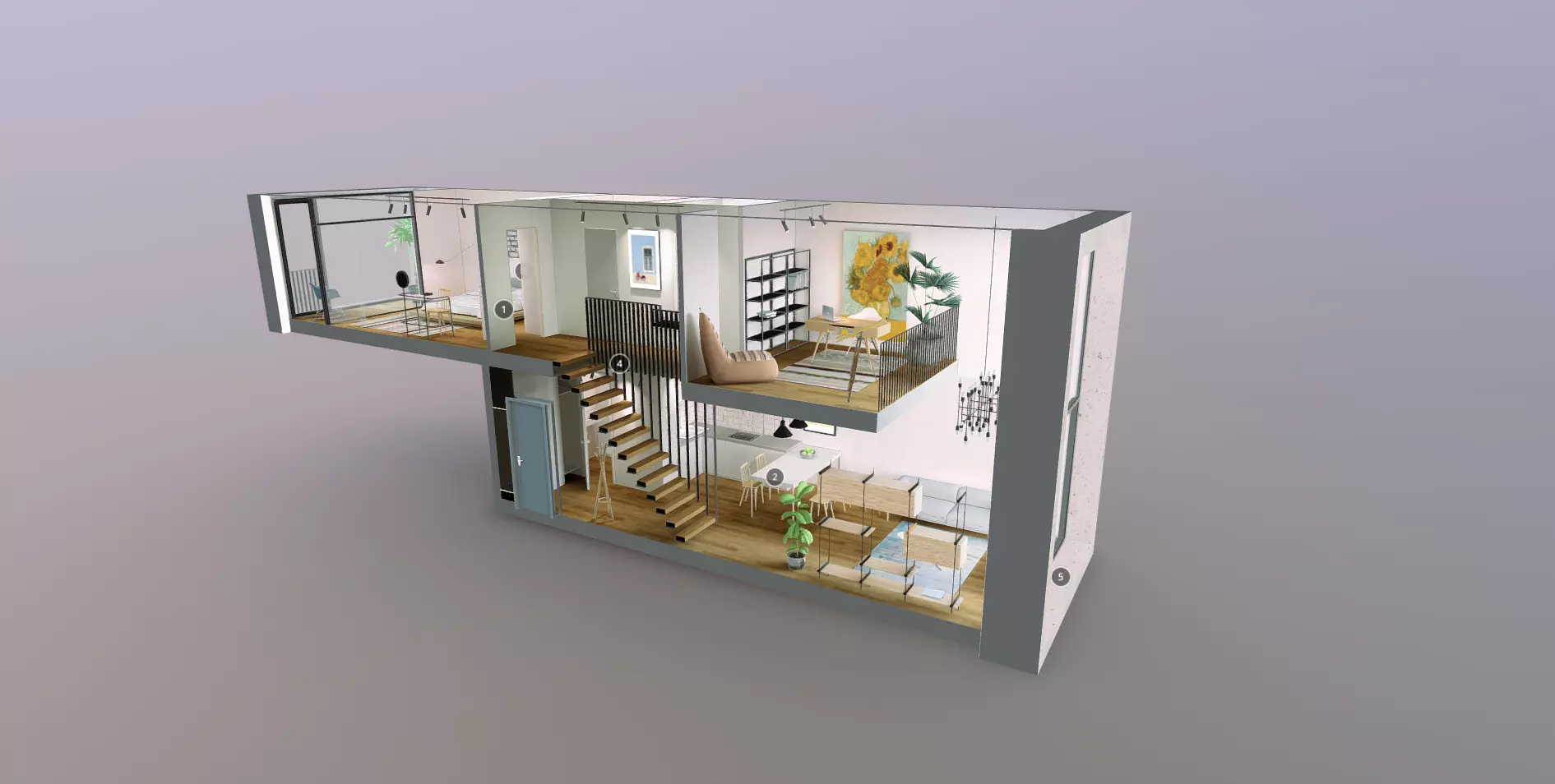Apartment RP Low-poly 3D model_0