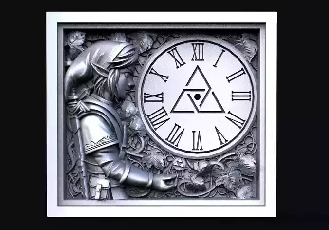 Zelda Link Wall clock CNC