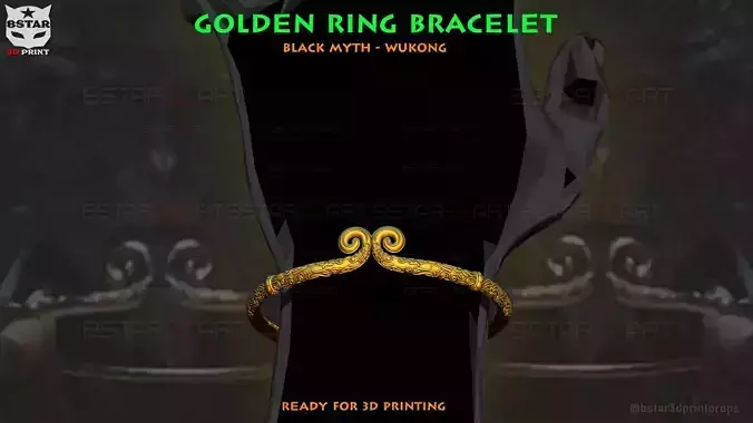 Golden Ring Bracelet - Black Myth Wukong 3D print model