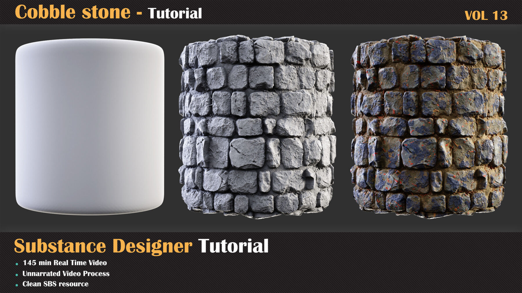 Cobble Stone Tutorial - VOL 13 3D model_1