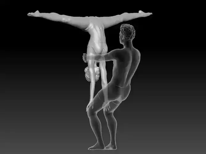 acrobatic pose 2 girl