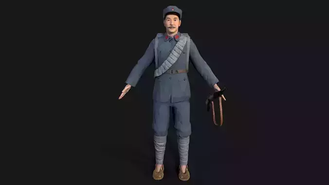 The eighth route army the red army new Low-poly 3D model