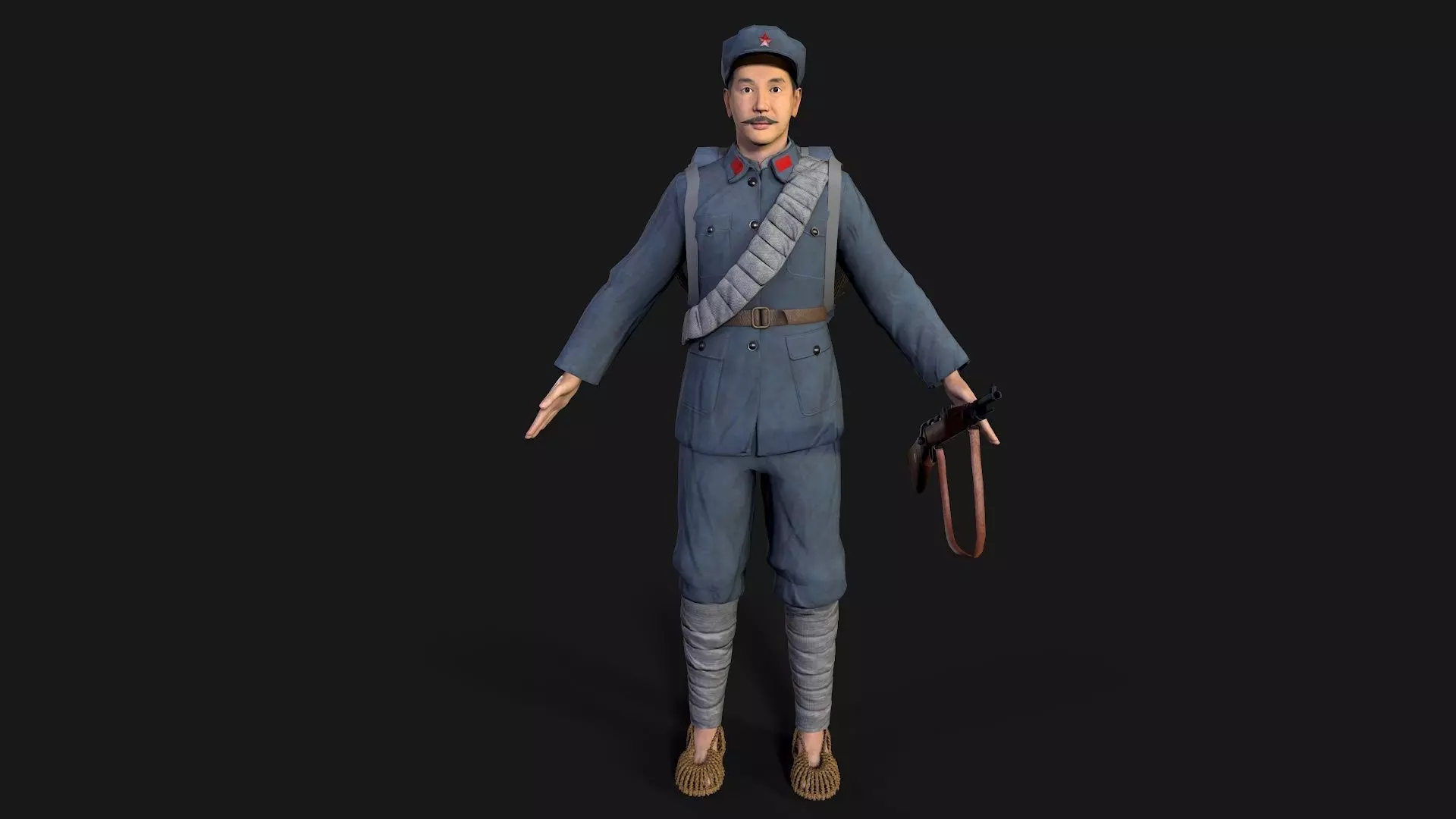 The eighth route army the red army new Low-poly 3D model_0