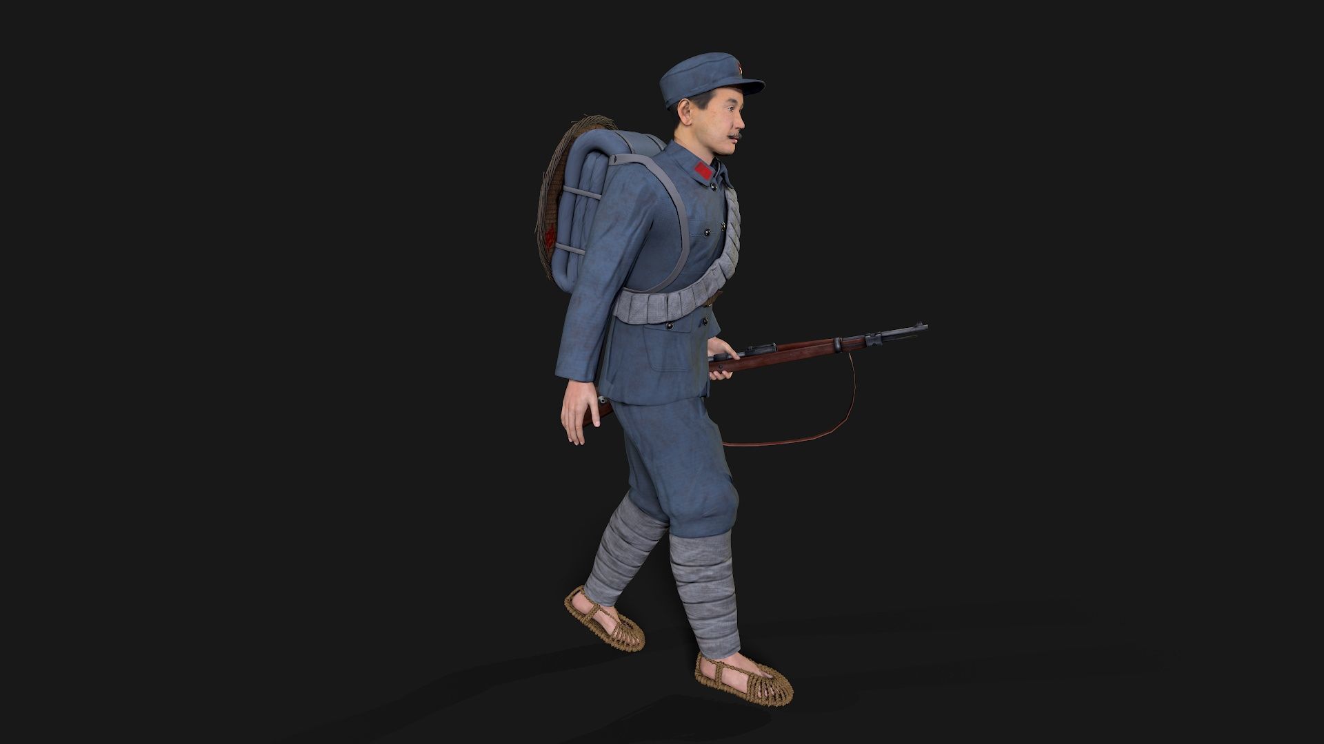 The eighth route army the red army new Low-poly 3D model_9