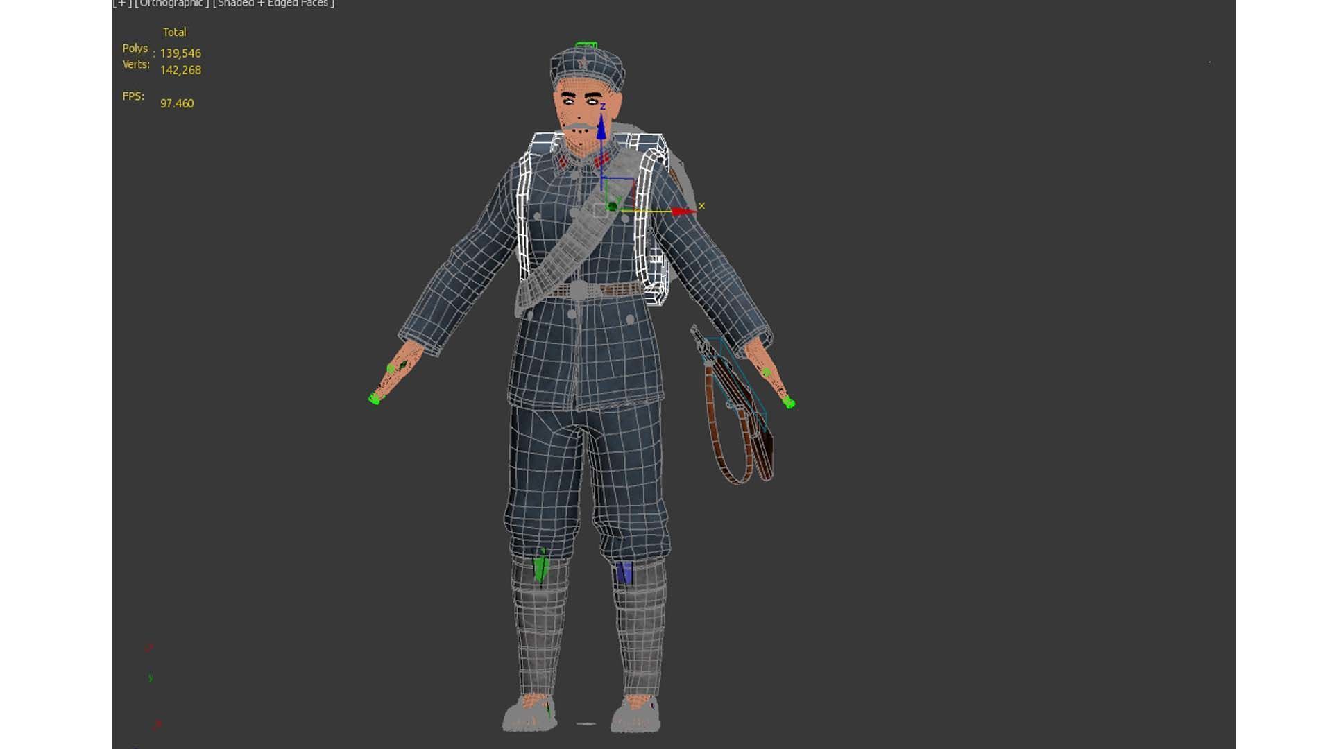 The eighth route army the red army new Low-poly 3D model_15