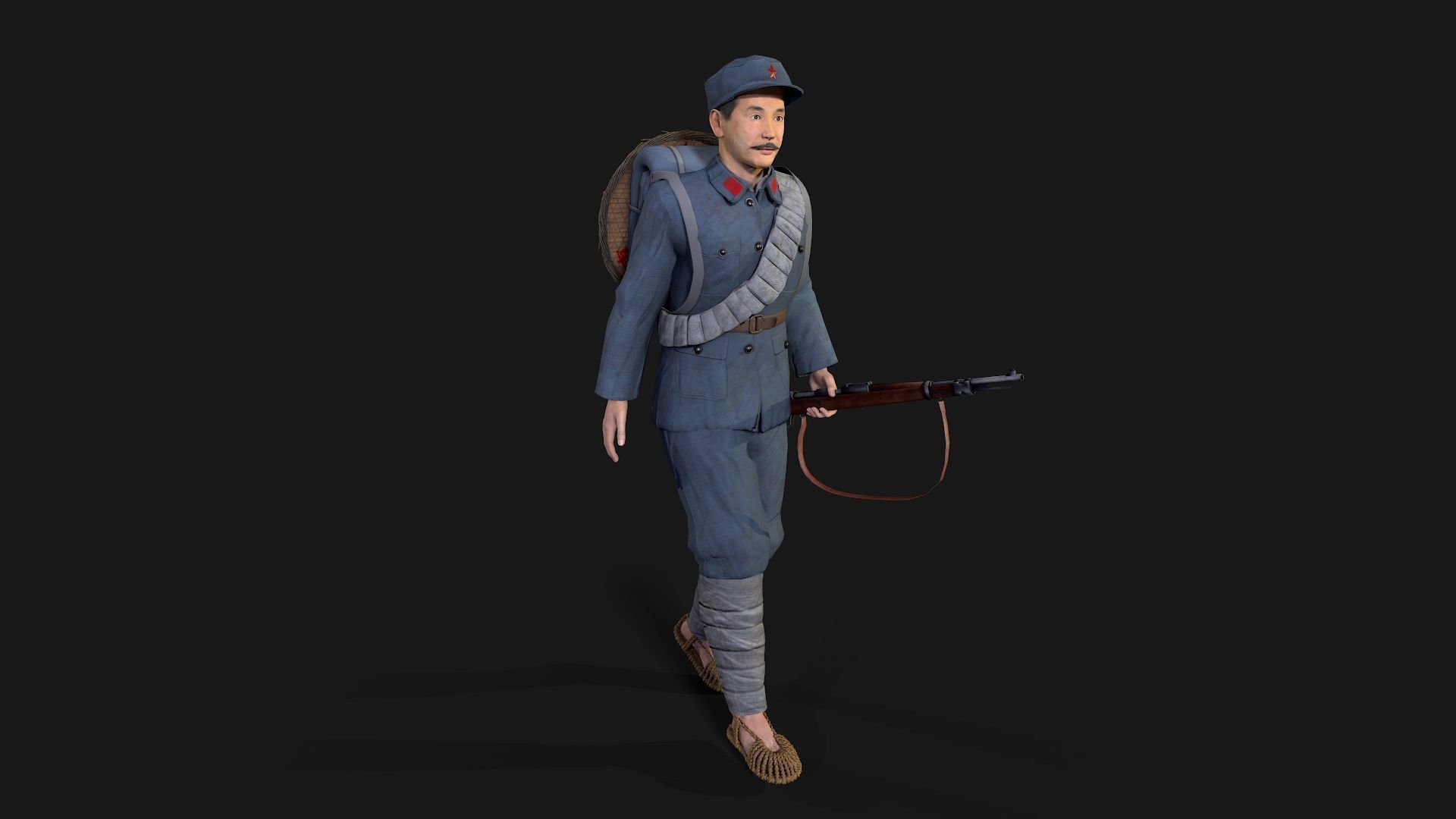 The eighth route army the red army new Low-poly 3D model_8