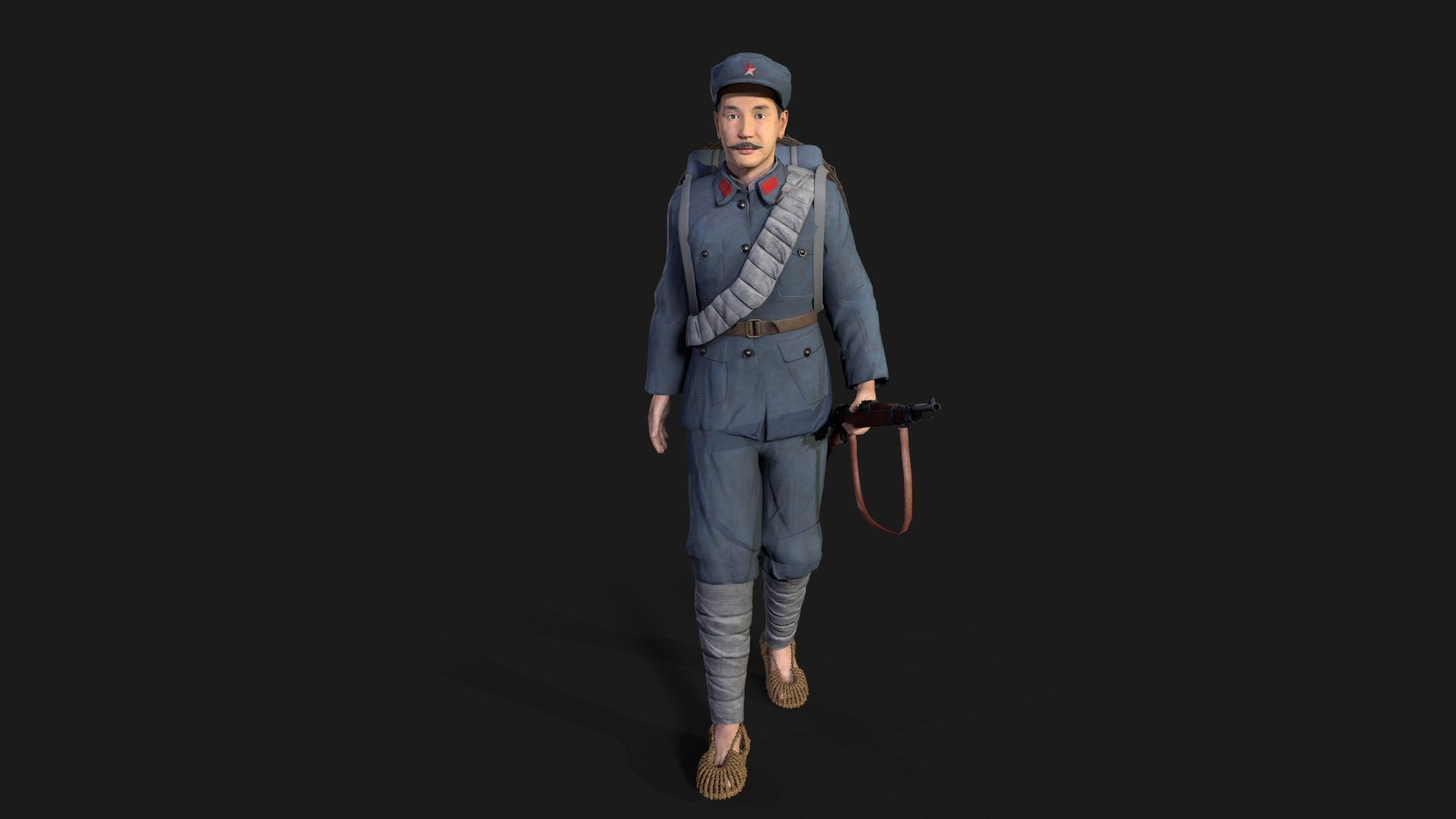 The eighth route army the red army new Low-poly 3D model_7