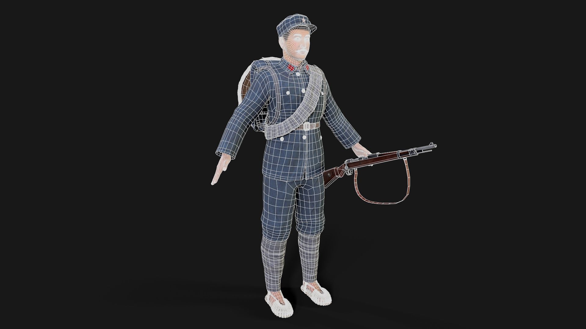 The eighth route army the red army new Low-poly 3D model_14