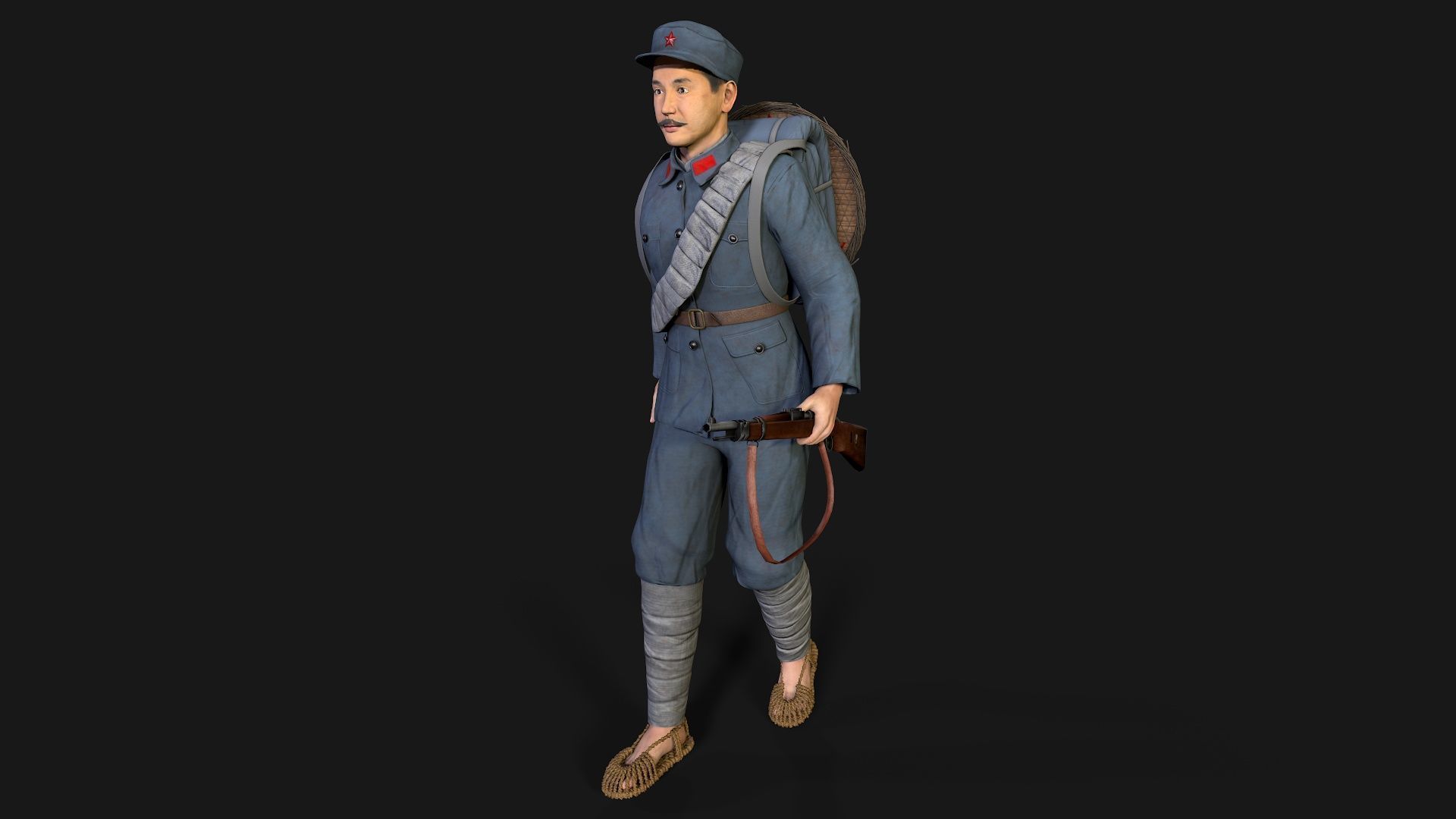 The eighth route army the red army new Low-poly 3D model_6