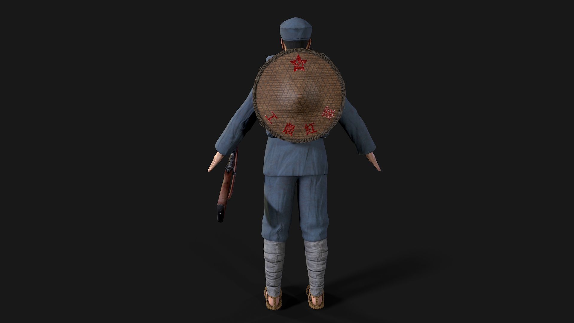 The eighth route army the red army new Low-poly 3D model_5