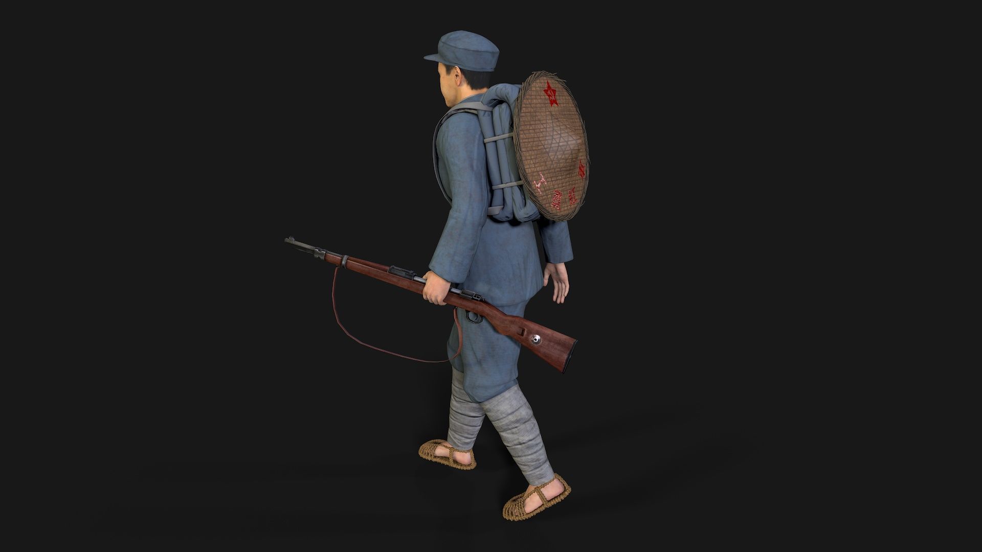 The eighth route army the red army new Low-poly 3D model_11