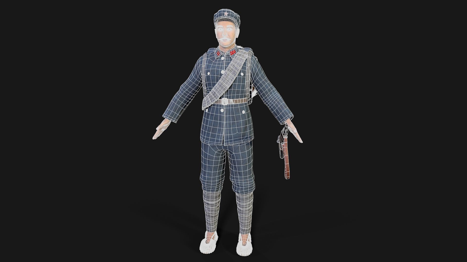 The eighth route army the red army new Low-poly 3D model_12