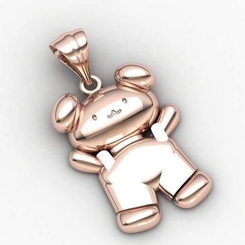 teddy pendant 06 3D print model