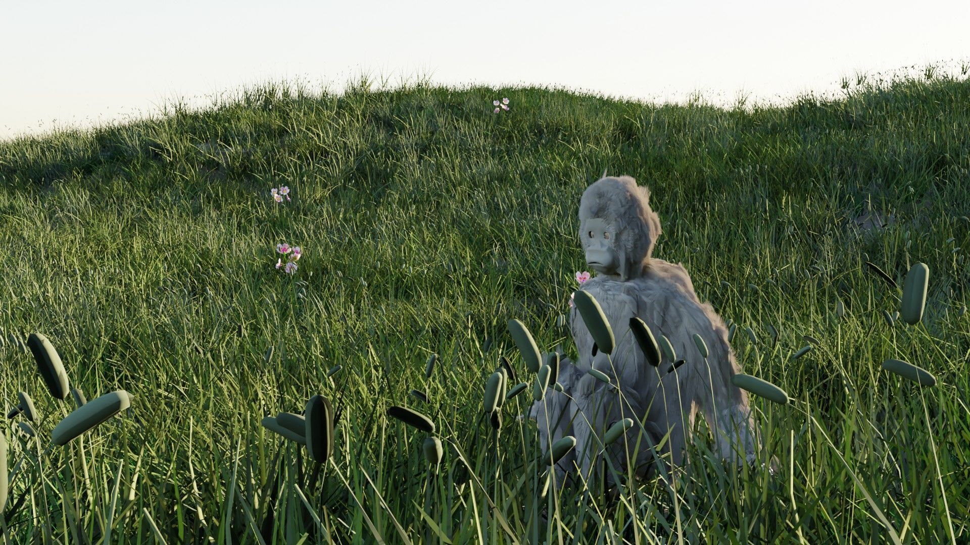 Gibbon Low-poly 3D model_2