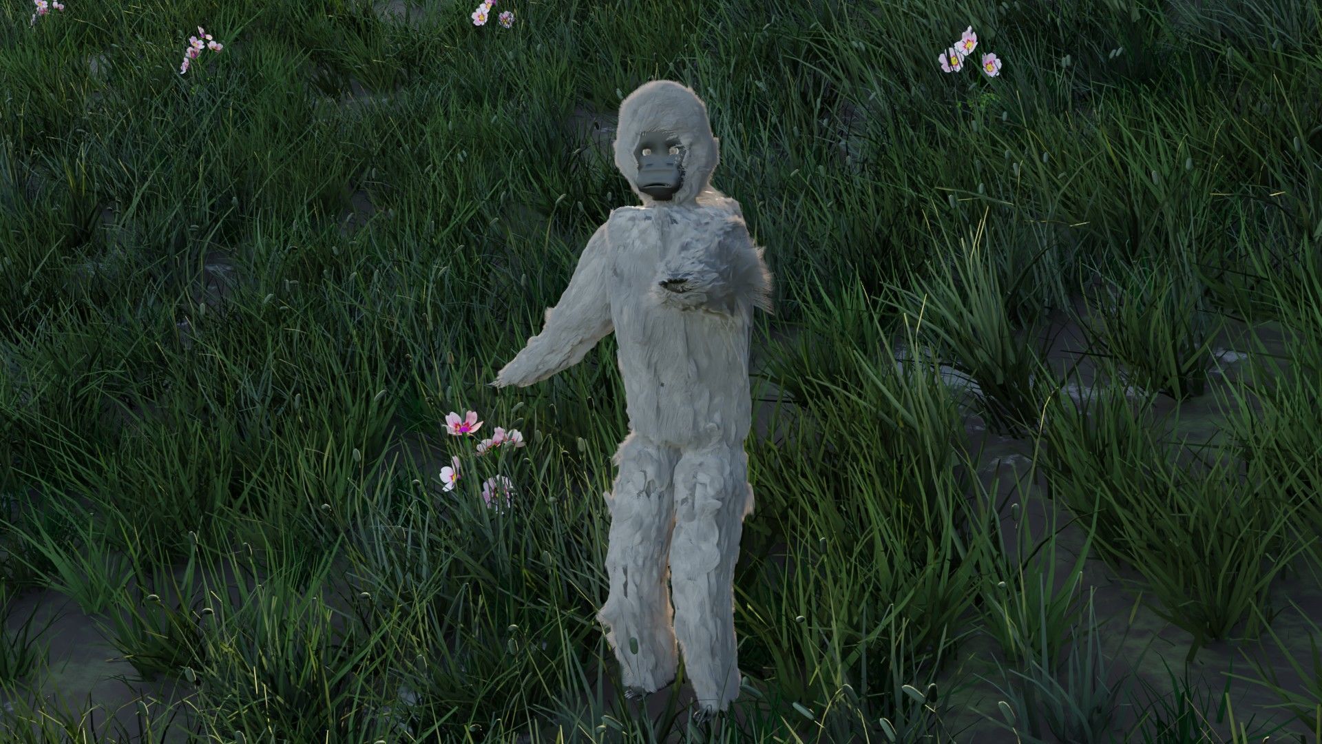 Gibbon Low-poly 3D model_1