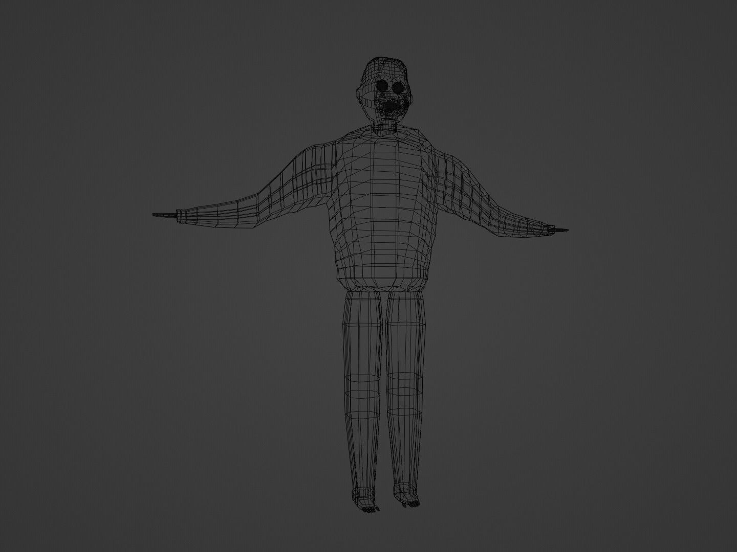 Gibbon Low-poly 3D model_7