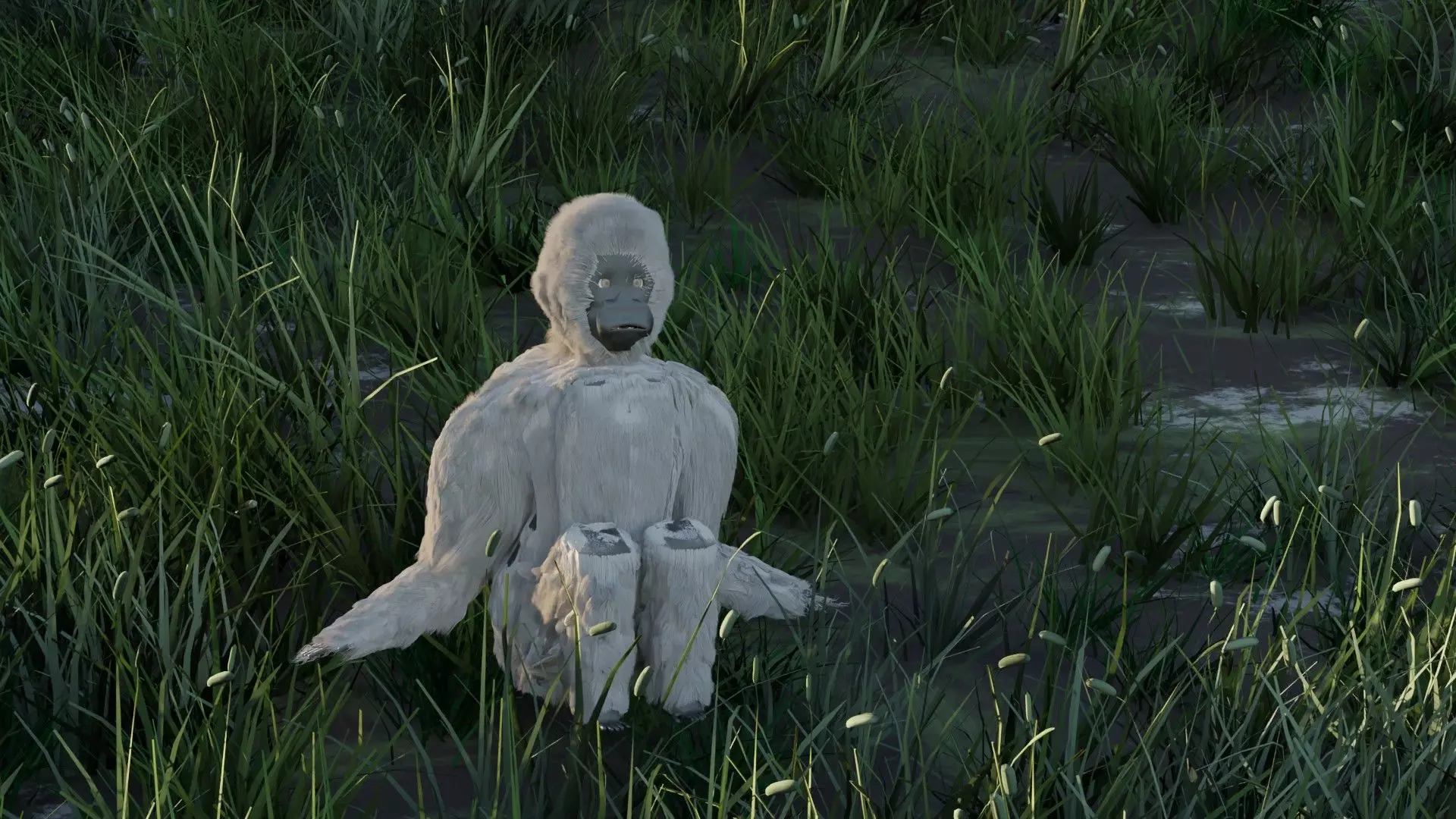 Gibbon Low-poly 3D model_0