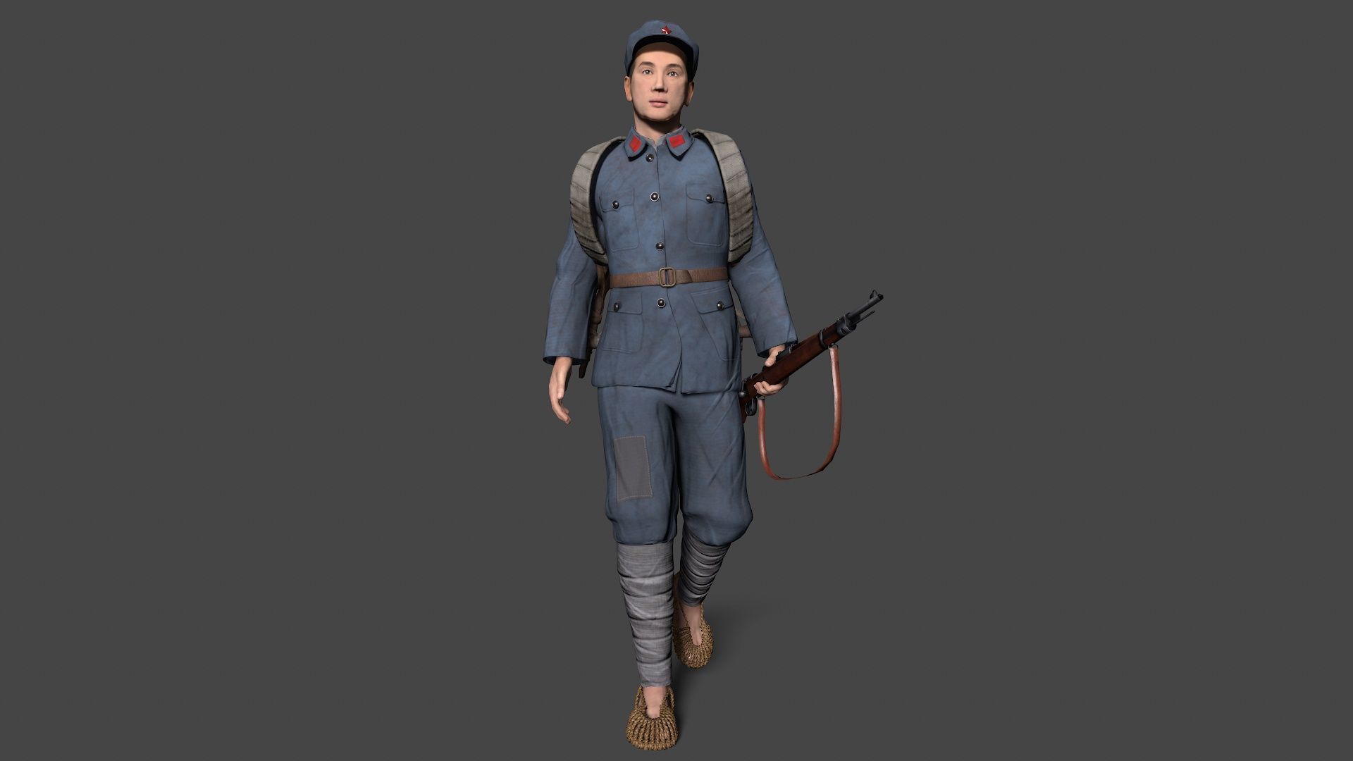solider Low-poly 3D model_13