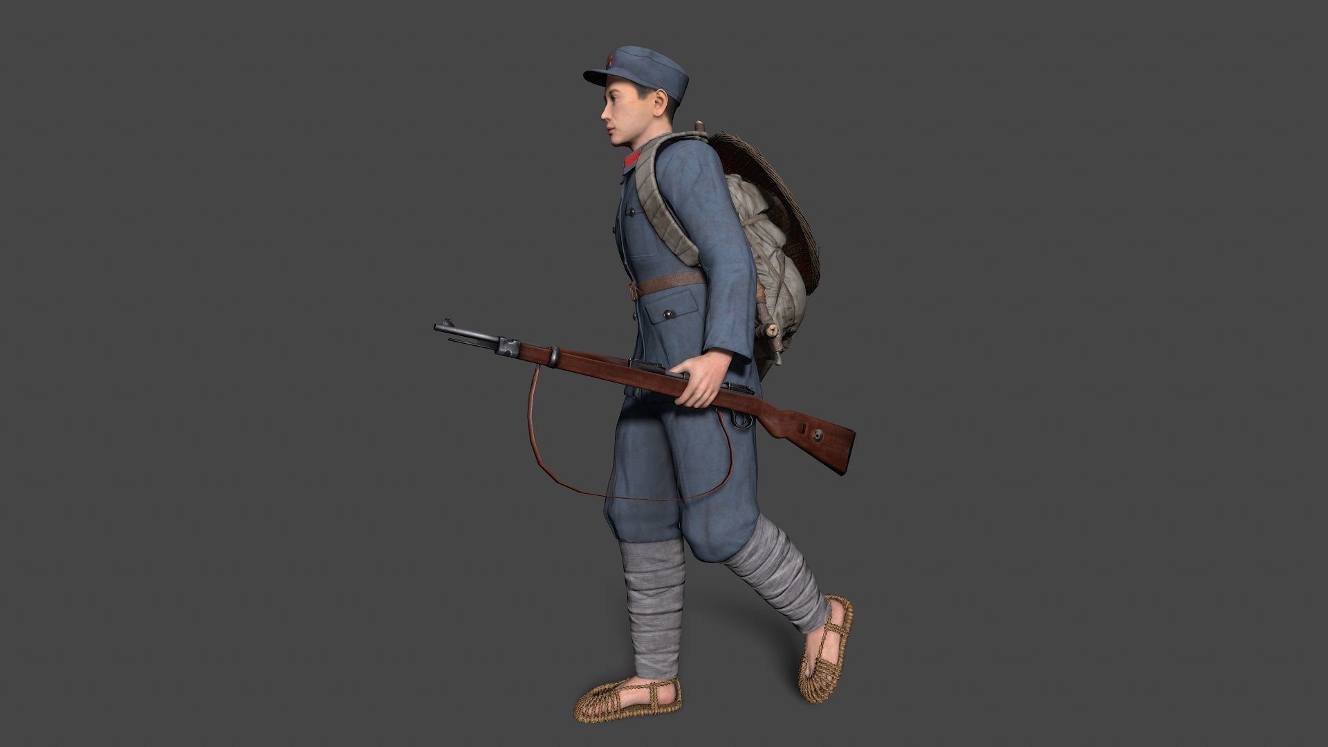 solider Low-poly 3D model_11