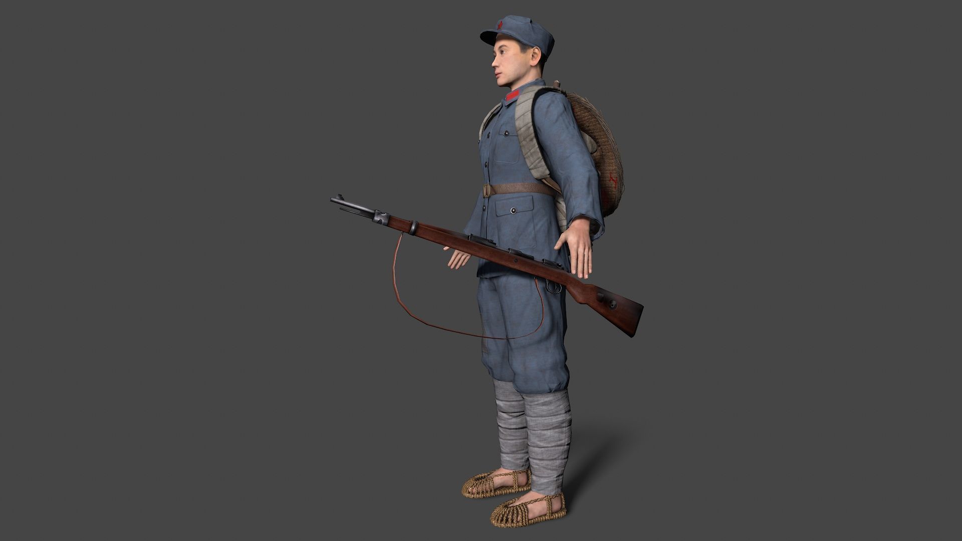 solider Low-poly 3D model_2