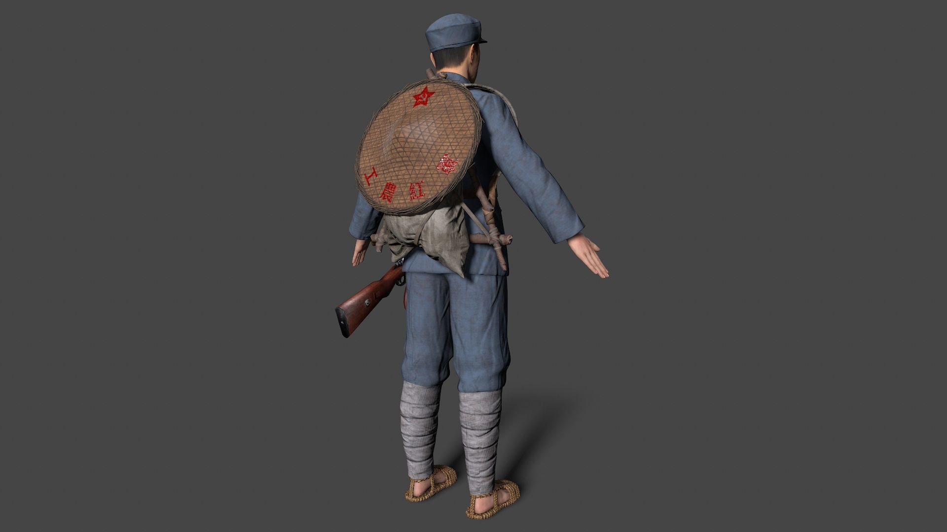 solider Low-poly 3D model_5