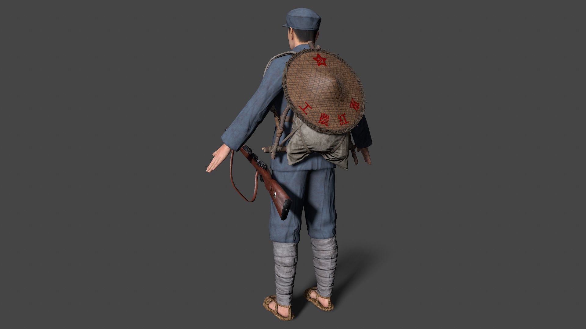solider Low-poly 3D model_4