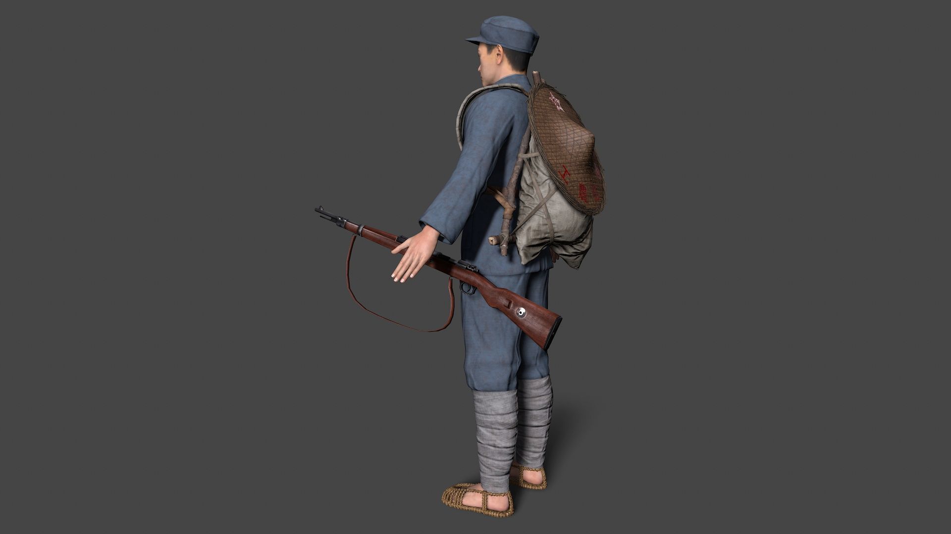 solider Low-poly 3D model_3