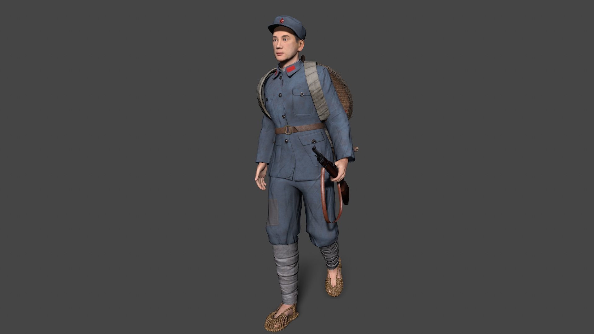 solider Low-poly 3D model_12