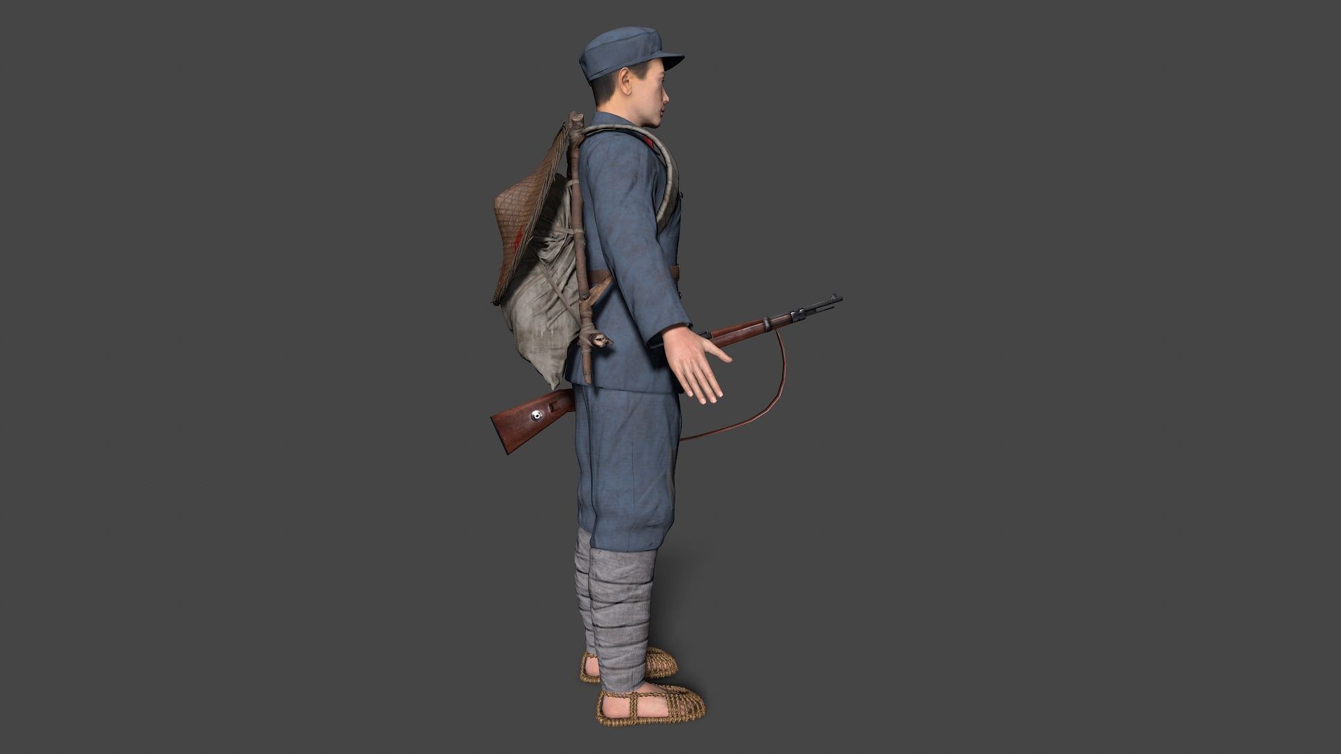 solider Low-poly 3D model_14