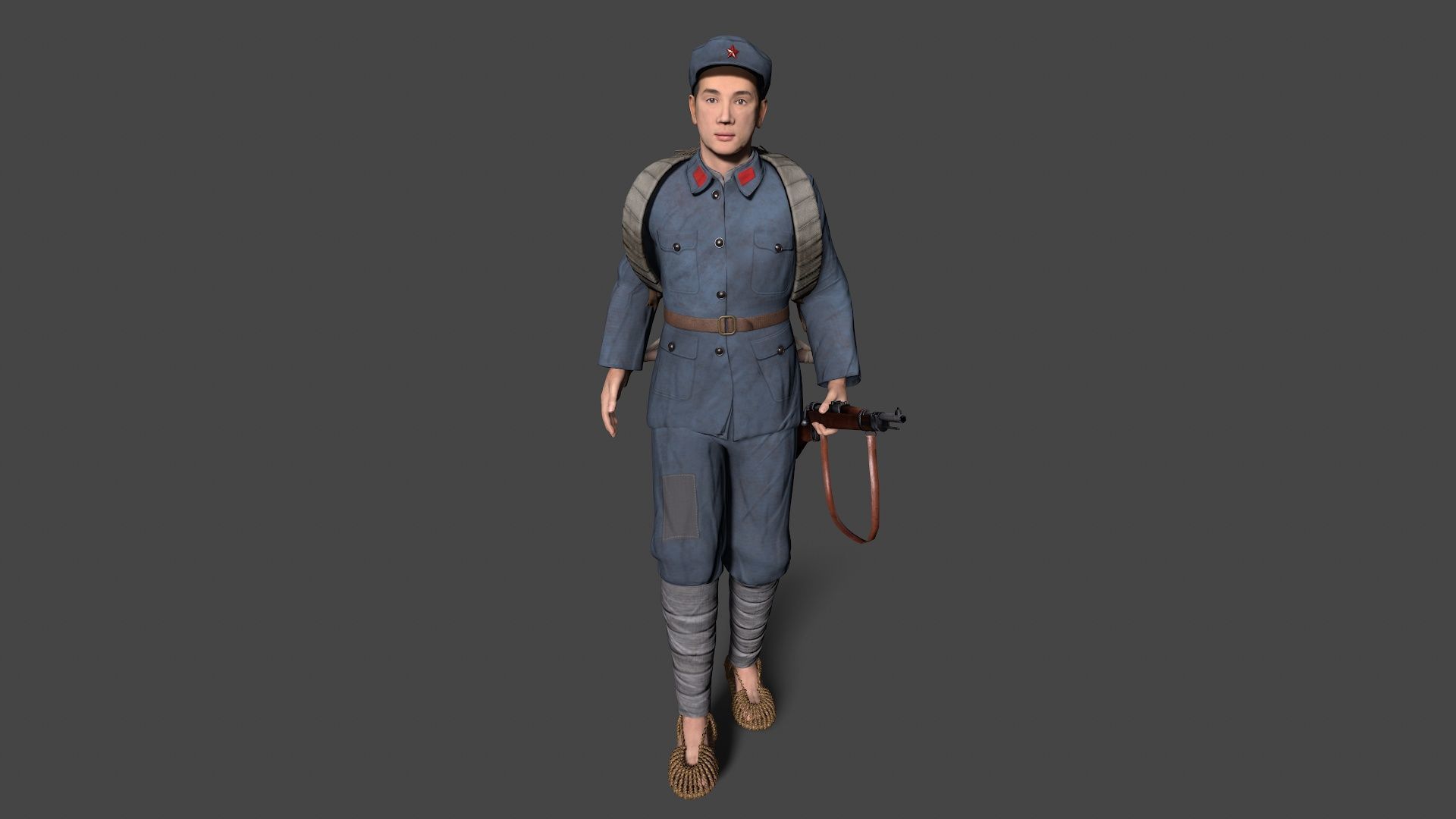 solider Low-poly 3D model_6
