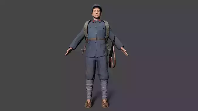 solider Low-poly 3D model
