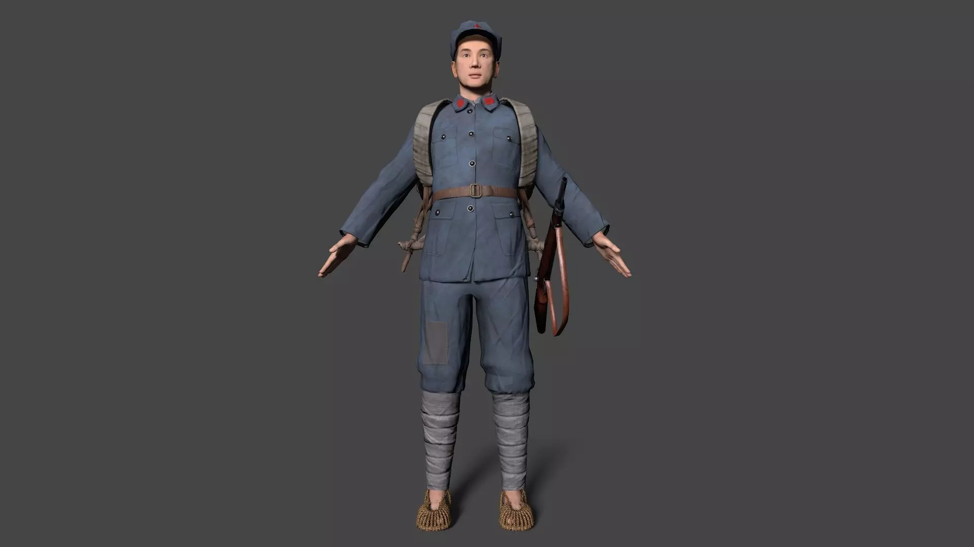 solider Low-poly 3D model_0
