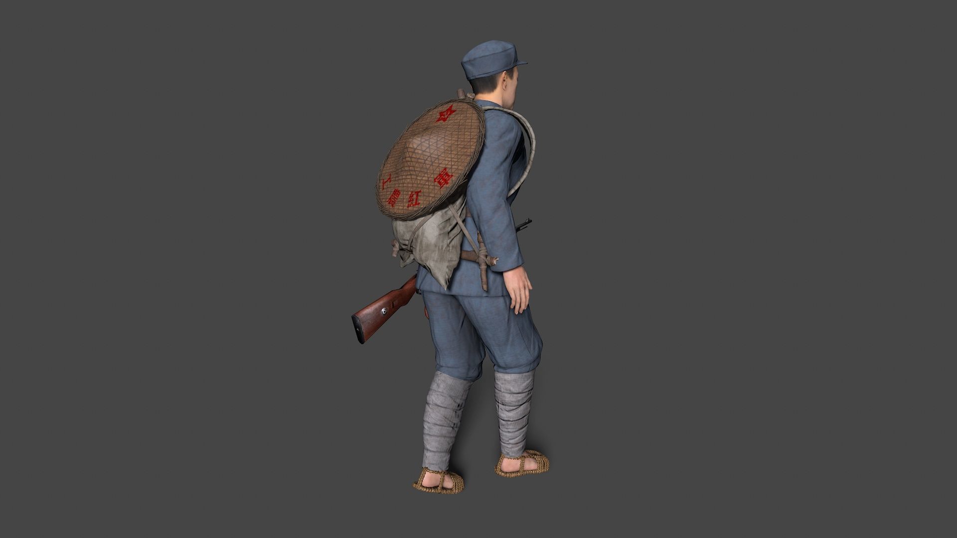 solider Low-poly 3D model_7