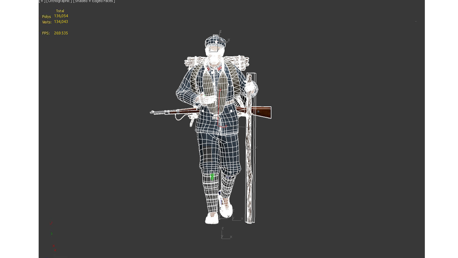 China soldier Low-poly 3D model_13