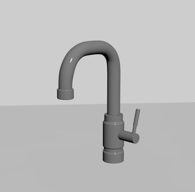 faucet Low-poly 3D model_3