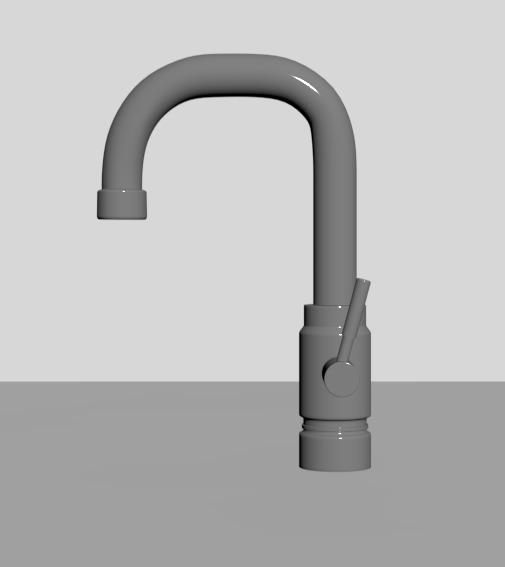 faucet Low-poly 3D model_2
