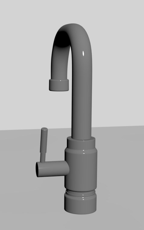 faucet Low-poly 3D model_4