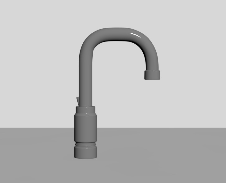 faucet Low-poly 3D model_1