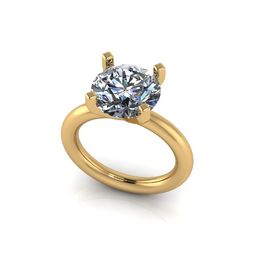 Solitaire ring Model 6097 3D print model_1
