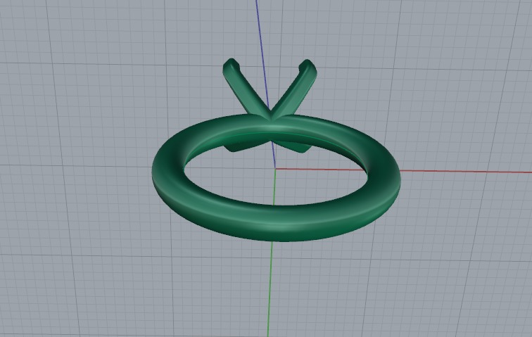 Solitaire ring Model 6097 3D print model_5