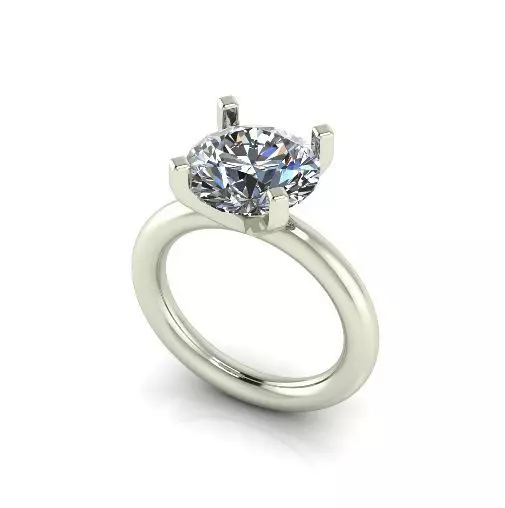 Solitaire ring Model 6097 3D print model_0