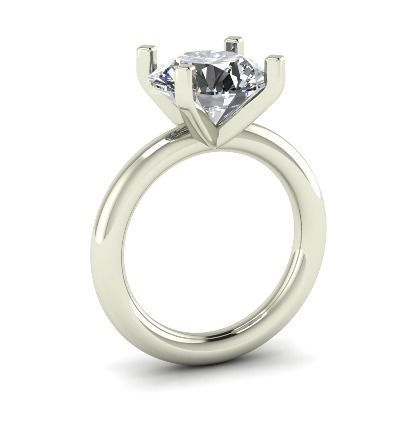 Solitaire ring Model 6097 3D print model_2