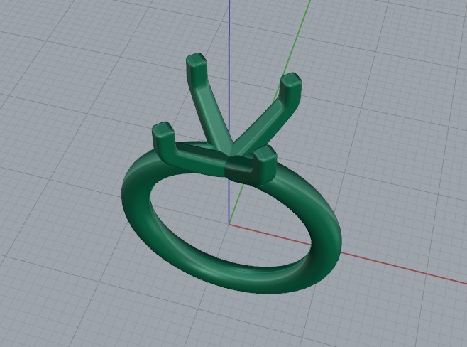 Solitaire ring Model 6097 3D print model_3