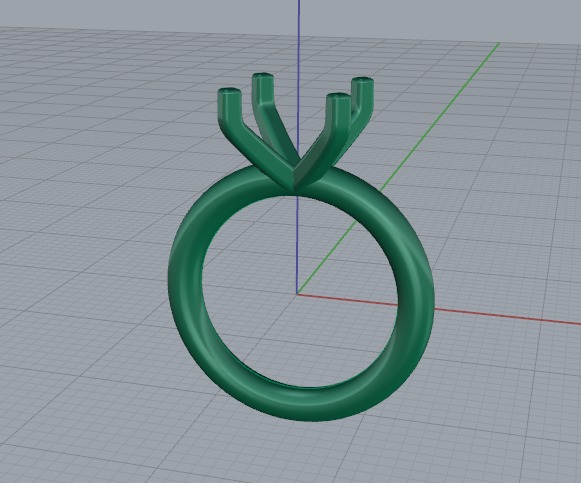 Solitaire ring Model 6097 3D print model_4