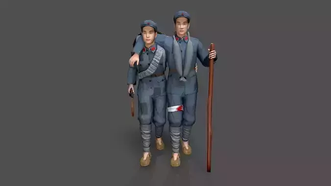 solider Low-poly 3D model